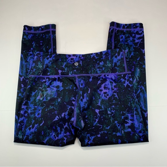 lululemon athletica Pants - Lululemon Athletica leggings Wunder Under crop leggings blue women size 6